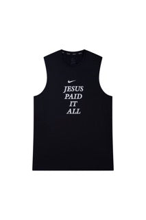NIKE "Jesus Paid It All" Compression Tank Top (Black)